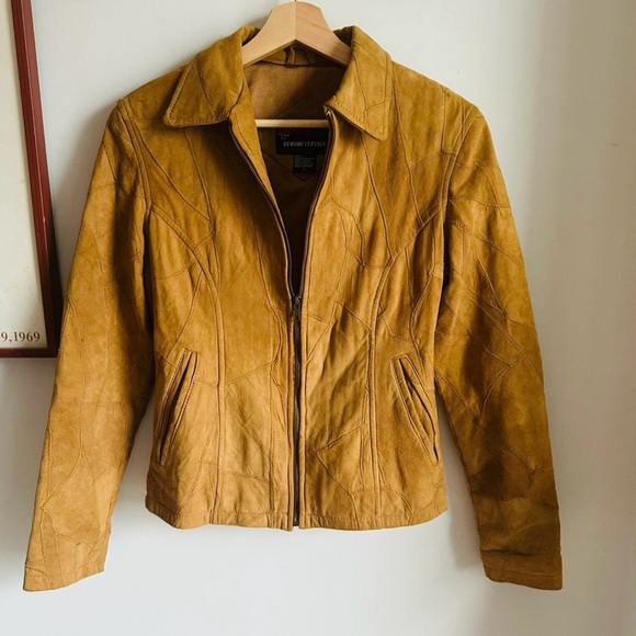 Vintage American Flirt Genuine Suede Patchwork Jacket Small - Picture 2 of 9